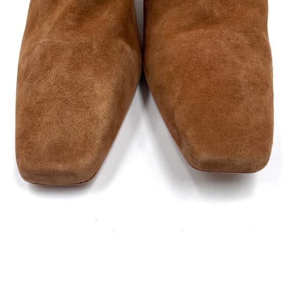 Reformation Reiss Over The Knee Boots Brown Suede Block Heel Pull On Sz 9.5 - Picture 8 of 11